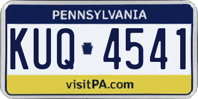 PA license plate KUQ4541