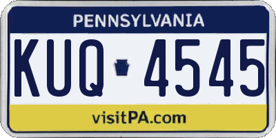 PA license plate KUQ4545