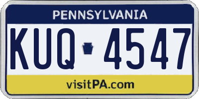PA license plate KUQ4547