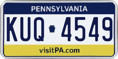 PA license plate KUQ4549