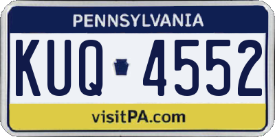 PA license plate KUQ4552