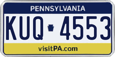 PA license plate KUQ4553