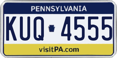 PA license plate KUQ4555