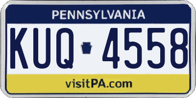 PA license plate KUQ4558