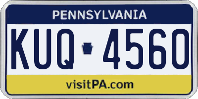 PA license plate KUQ4560