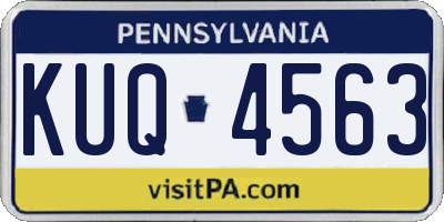 PA license plate KUQ4563