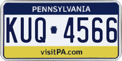 PA license plate KUQ4566