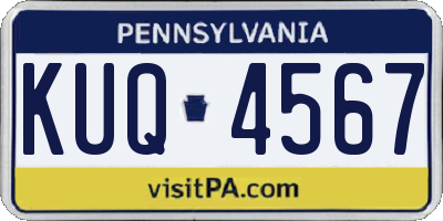 PA license plate KUQ4567