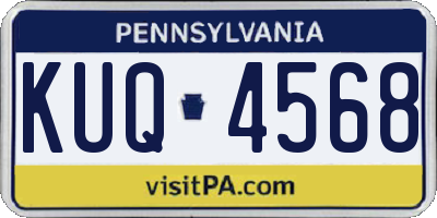 PA license plate KUQ4568