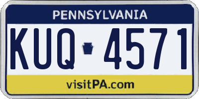 PA license plate KUQ4571