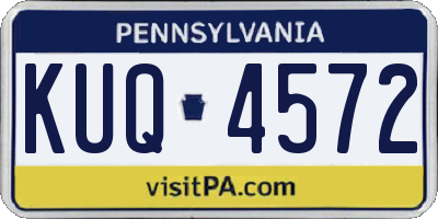 PA license plate KUQ4572