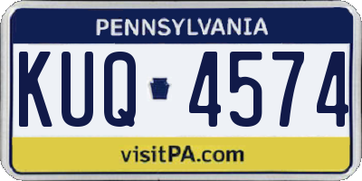 PA license plate KUQ4574
