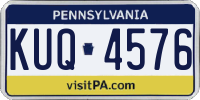 PA license plate KUQ4576