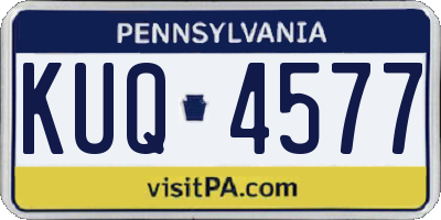 PA license plate KUQ4577