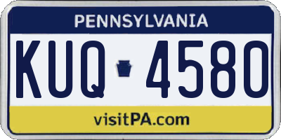 PA license plate KUQ4580