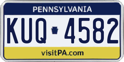 PA license plate KUQ4582