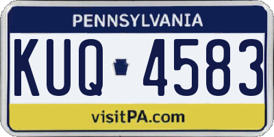 PA license plate KUQ4583
