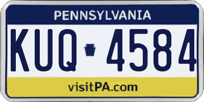PA license plate KUQ4584