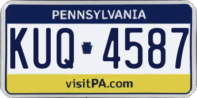 PA license plate KUQ4587