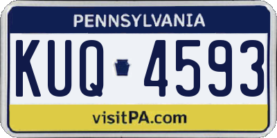 PA license plate KUQ4593