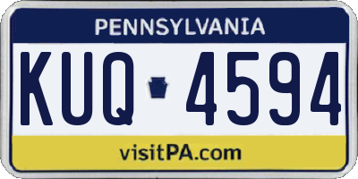 PA license plate KUQ4594