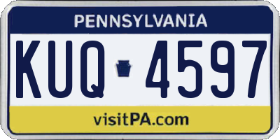 PA license plate KUQ4597
