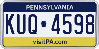 PA license plate KUQ4598