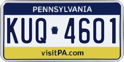 PA license plate KUQ4601