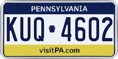 PA license plate KUQ4602