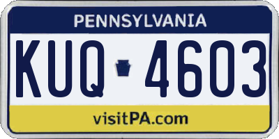 PA license plate KUQ4603