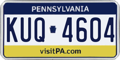 PA license plate KUQ4604