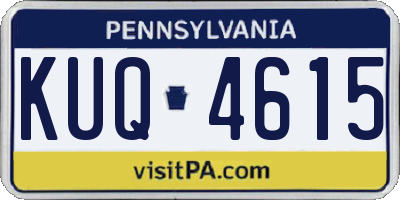 PA license plate KUQ4615