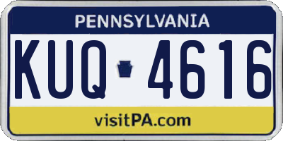 PA license plate KUQ4616