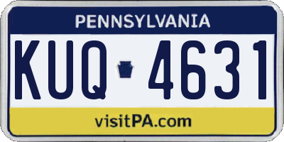 PA license plate KUQ4631