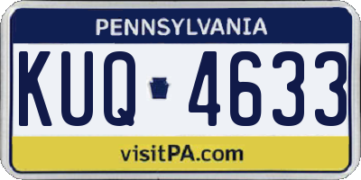 PA license plate KUQ4633