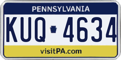 PA license plate KUQ4634
