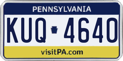 PA license plate KUQ4640