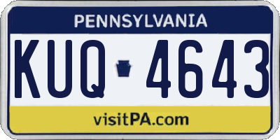 PA license plate KUQ4643