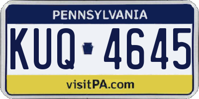 PA license plate KUQ4645