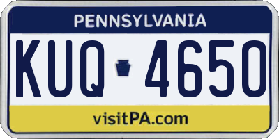 PA license plate KUQ4650