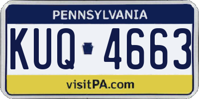 PA license plate KUQ4663
