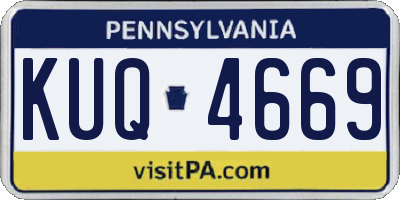 PA license plate KUQ4669