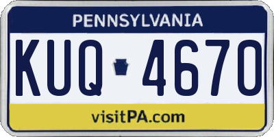 PA license plate KUQ4670