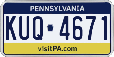 PA license plate KUQ4671