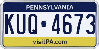 PA license plate KUQ4673