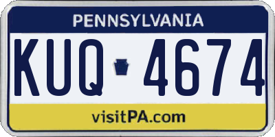 PA license plate KUQ4674