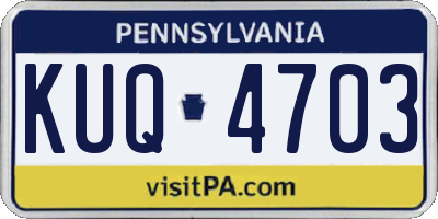 PA license plate KUQ4703