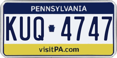 PA license plate KUQ4747