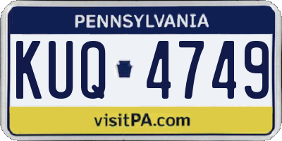 PA license plate KUQ4749