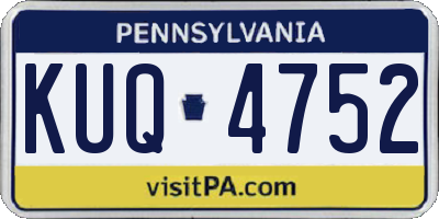 PA license plate KUQ4752